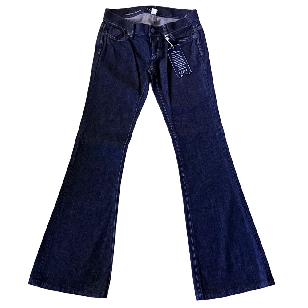 LOFT Indigo Denim Flare Jeans Size 2P